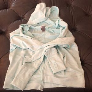CHAMPION Light Blue Duo Dry Zip-Up Hoodie